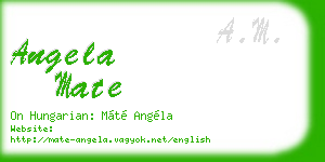 angela mate business card