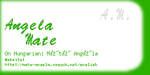 angela mate business card